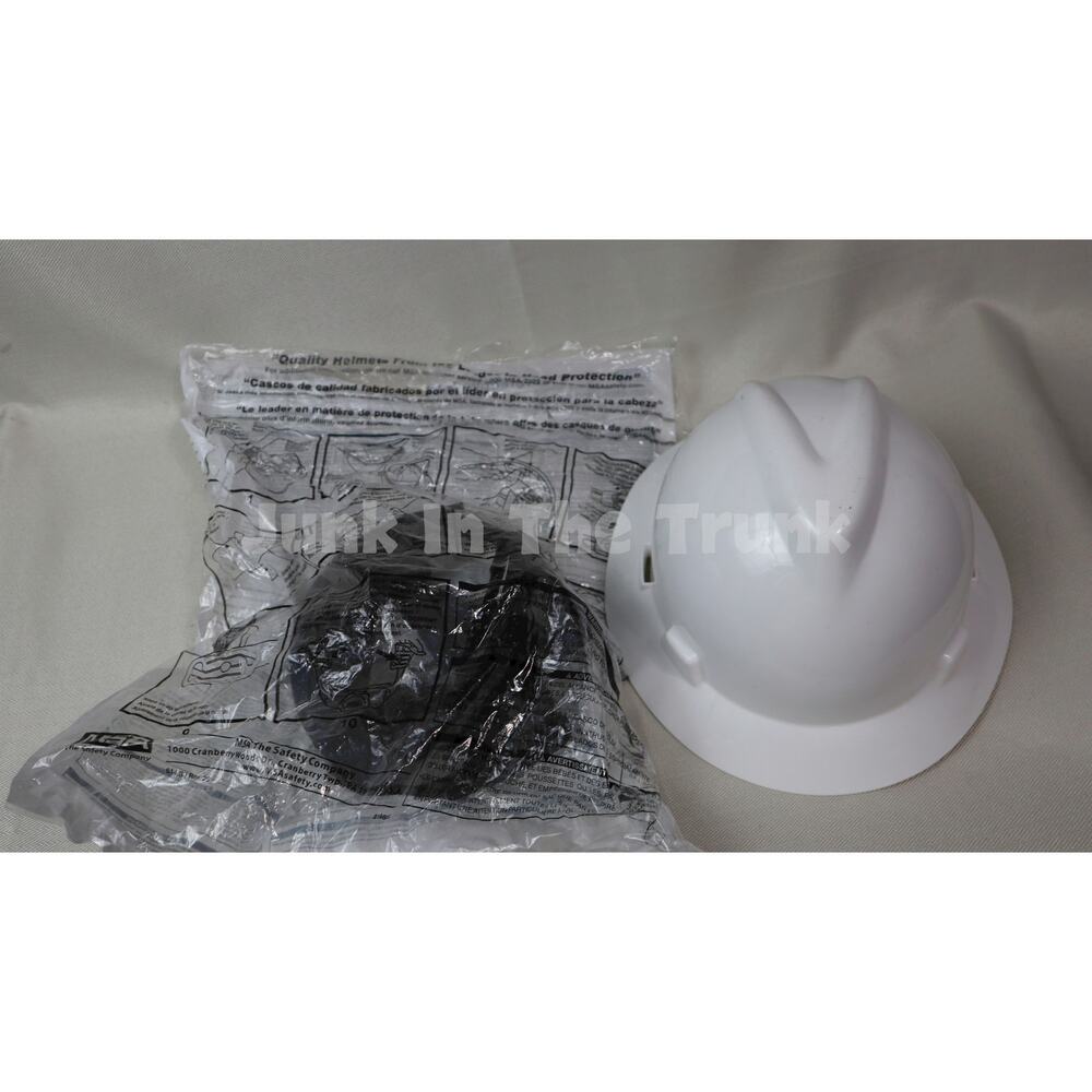 MSA V-Gard White Full Brim Hard Hat